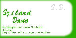 szilard dano business card