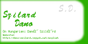 szilard dano business card